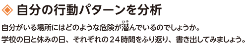 自分の行動パターンを分析