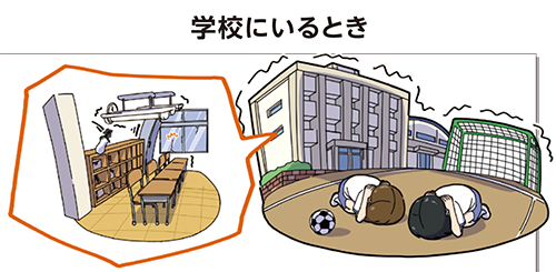 学校にいるとき