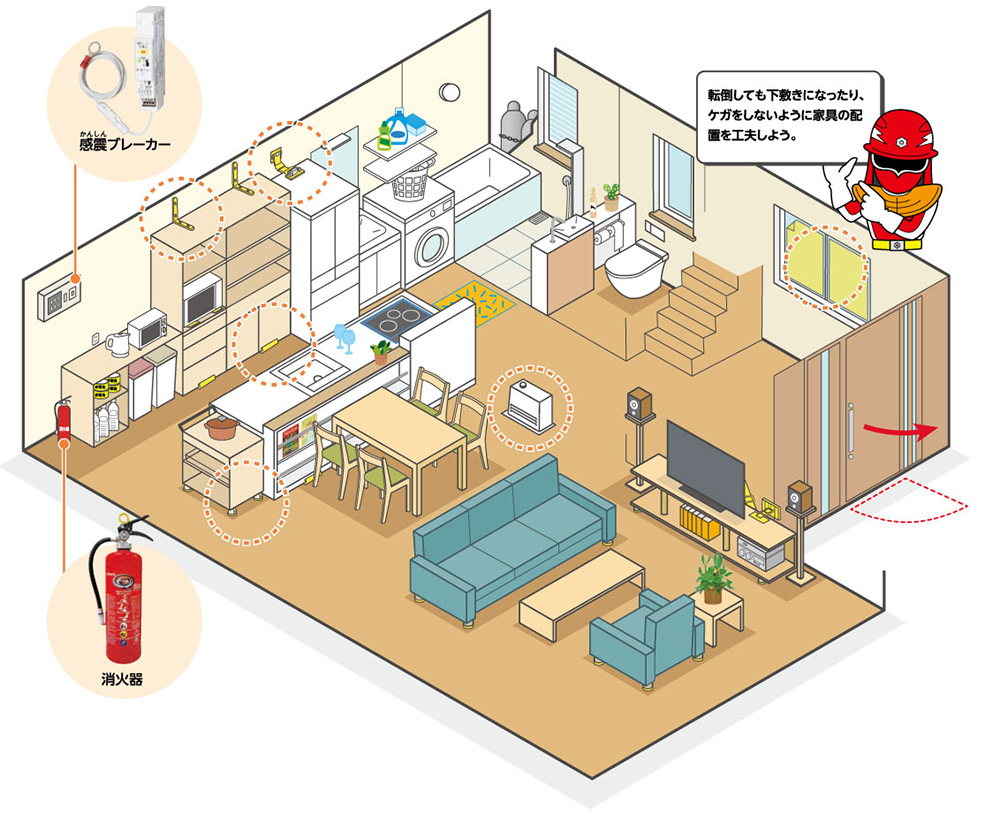 リビングの対策
