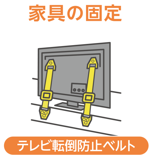 家具の固定_テレビ転倒防止ベルト