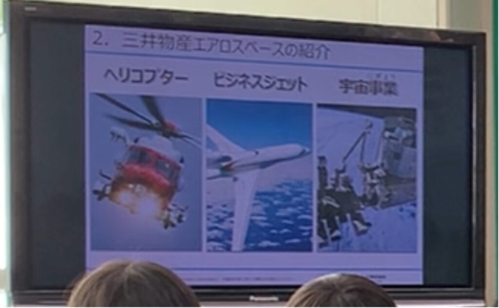 横浜市都岡中学校職業講話中の様子