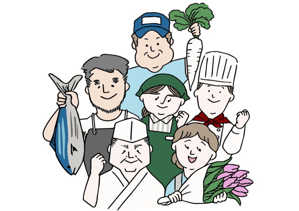 中小企業で働く人々