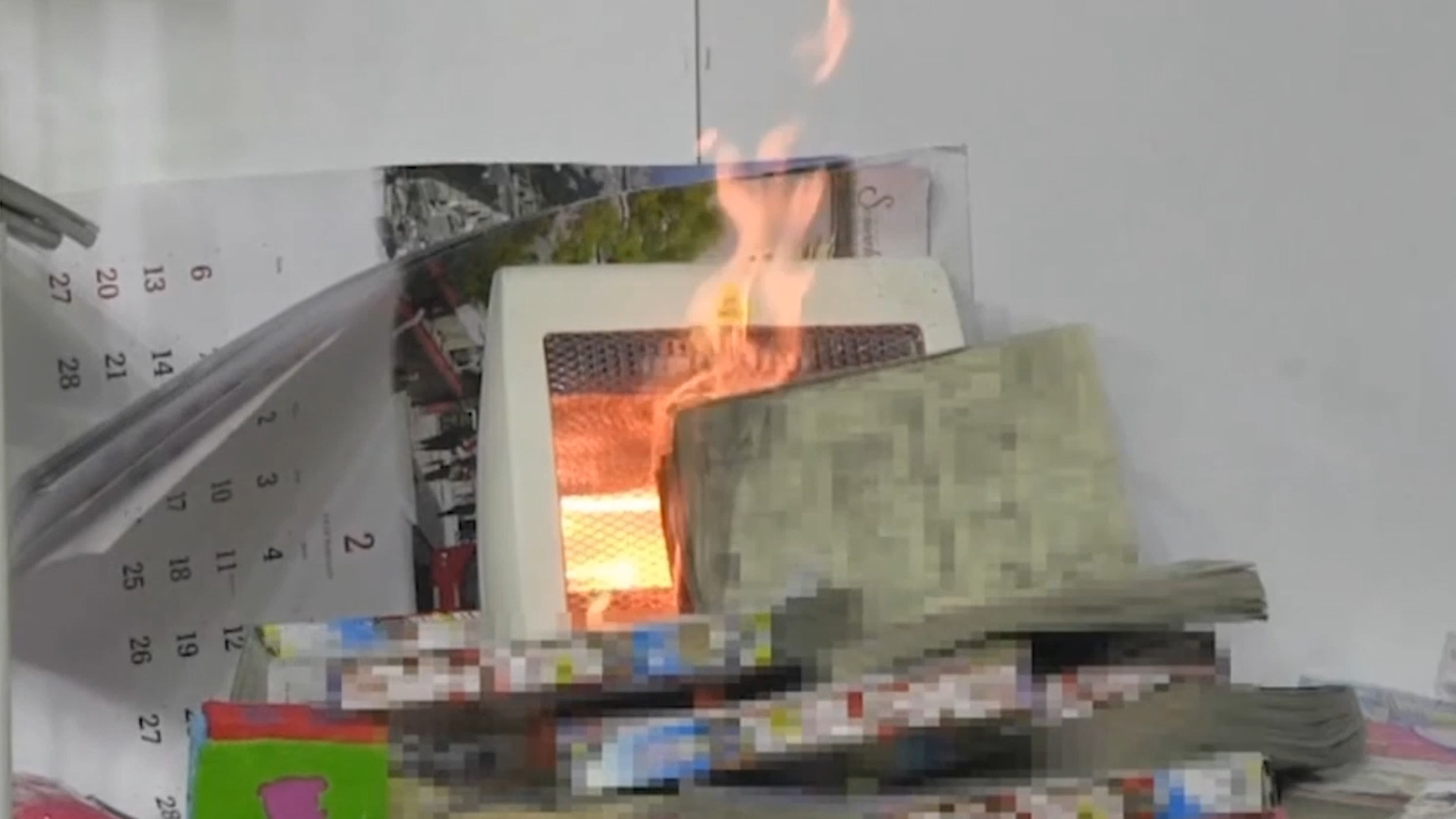 通電火災【提供：総務省消防庁】