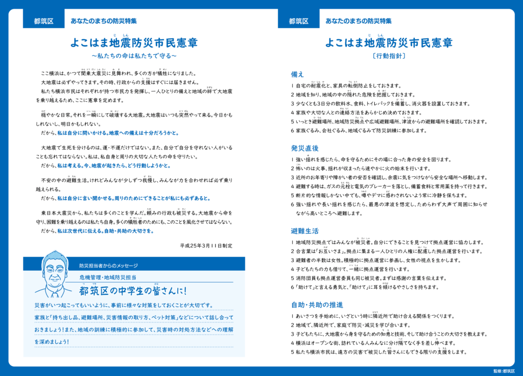 2026都筑区ハザードマップ情報面